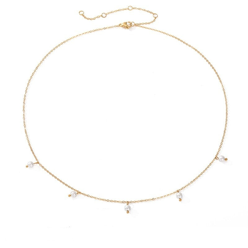 Pure Pearl Quintuple Kette