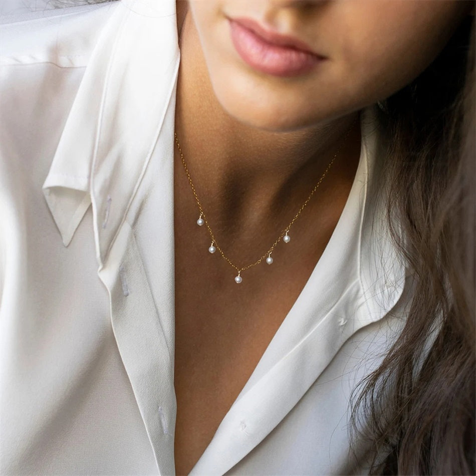 Pure Pearl Quintuple Kette