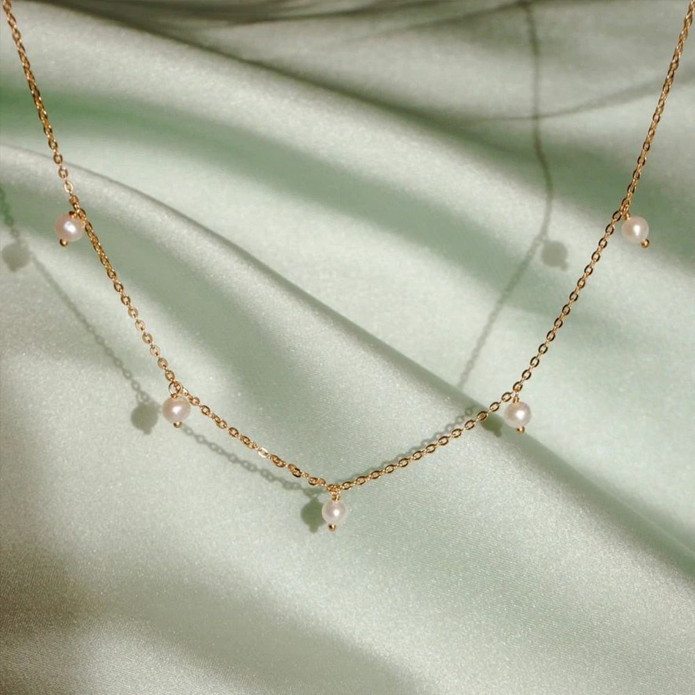 Pure Pearl Quintuple Kette