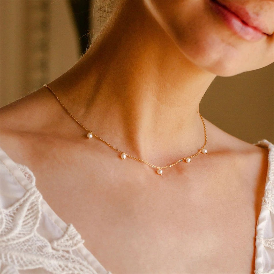 Pure Pearl Quintuple Kette