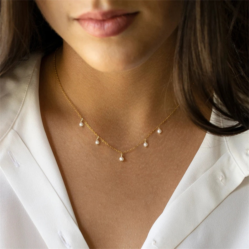 Pure Pearl Quintuple Kette