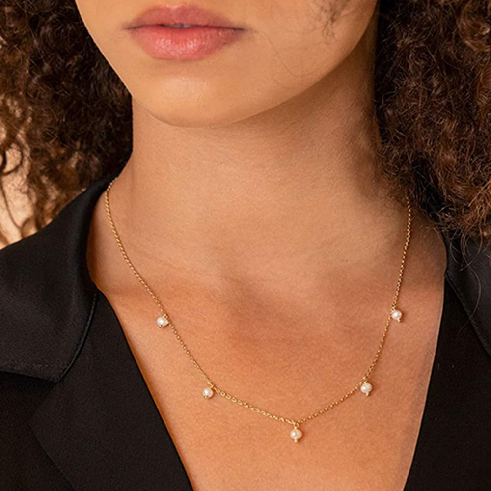 Pure Pearl Quintuple Kette