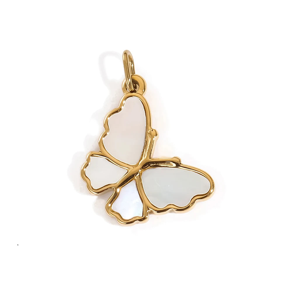 Weißer Schmetterling Charm