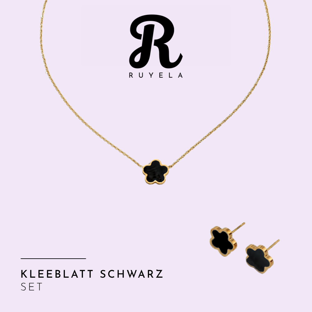 Kleeblatt Schwarz Set