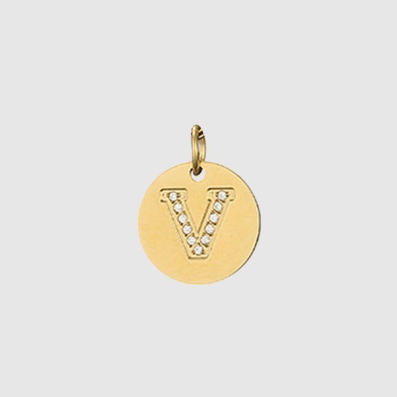 Zirkon Buchstaben Charm