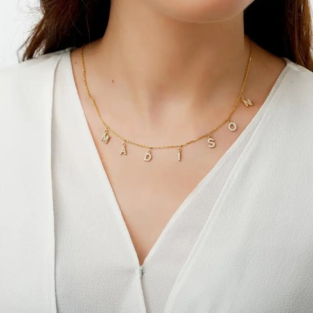 ZIRCONIA NAME NECKLACE