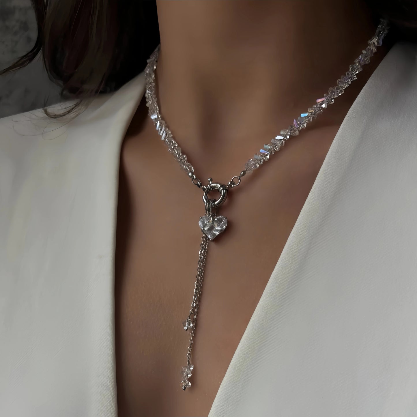 Kristall-Love Charm Kette
