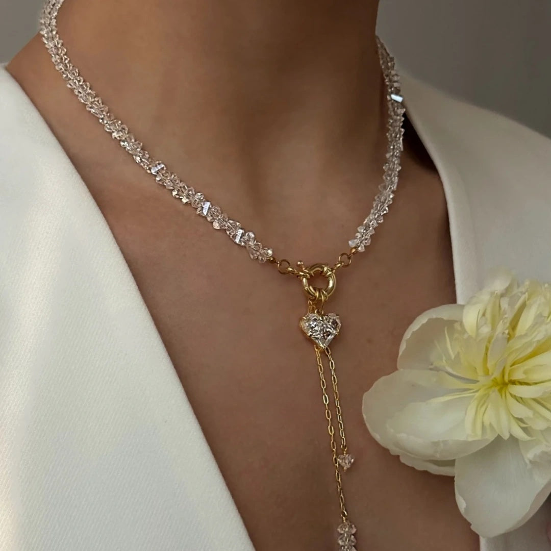Kristall-Love Charm Kette
