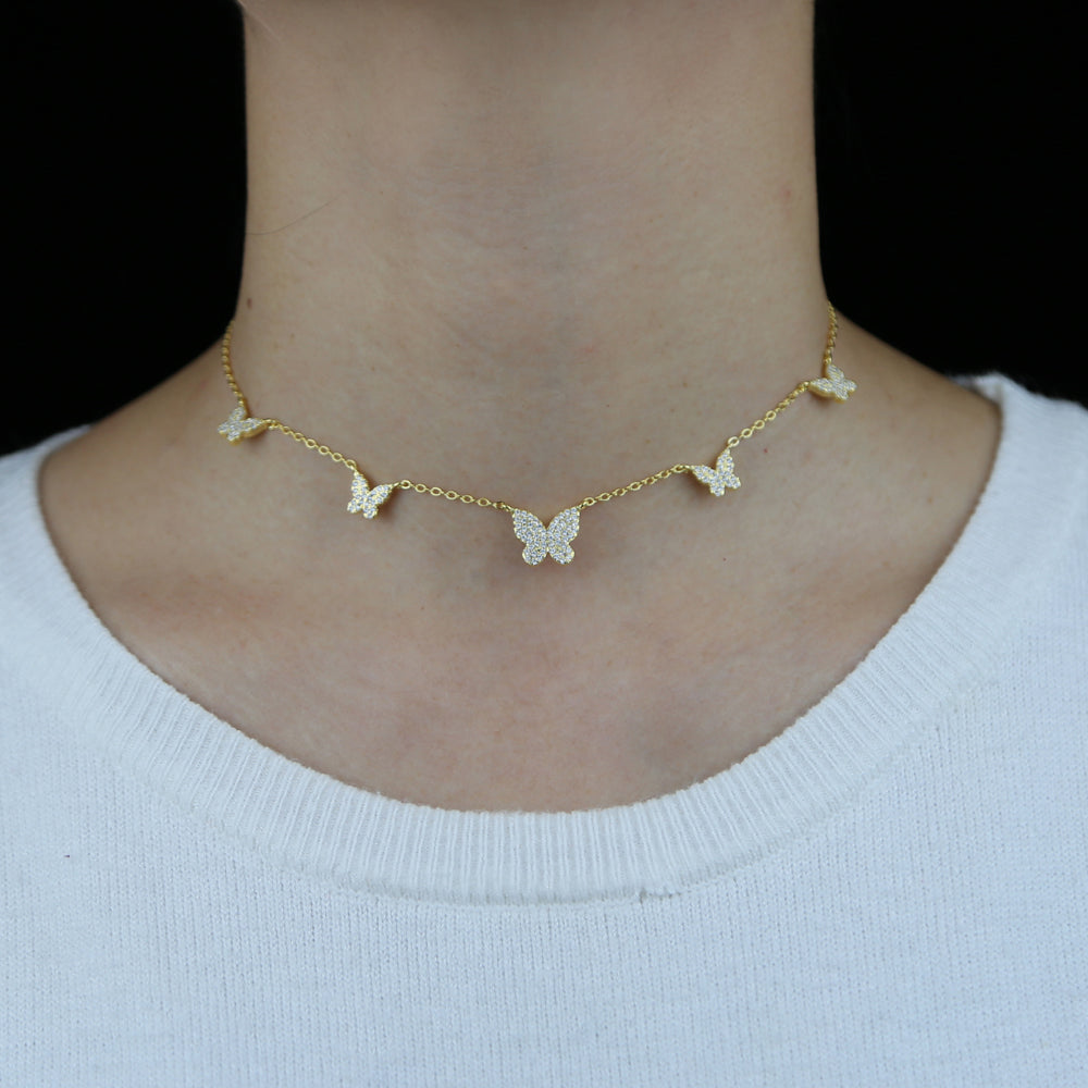 BUTTERFLY NECKLACE 925 SILVER