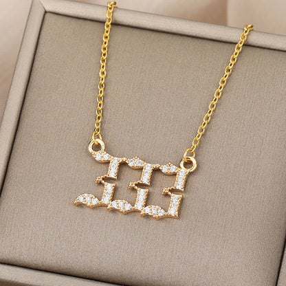 Angel Number Zirkonia Kette