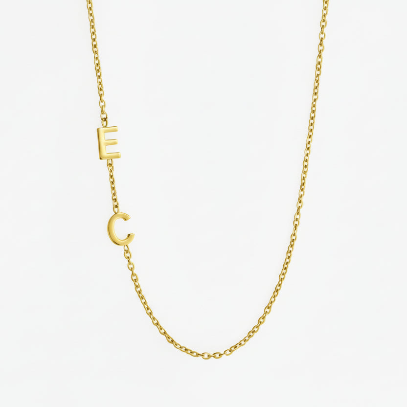 Zweier Vertikale Buchstaben Kette (Personalisiert)