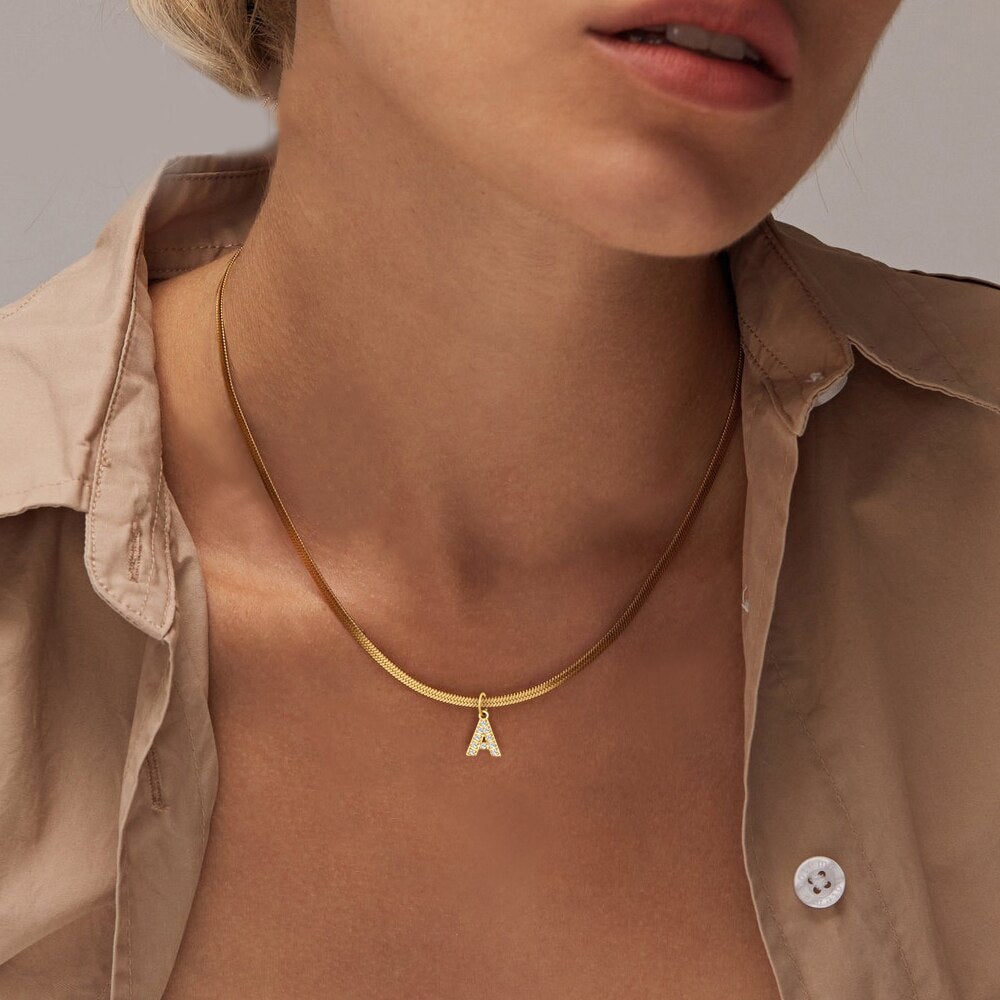 Initial Snakes with Earring Set