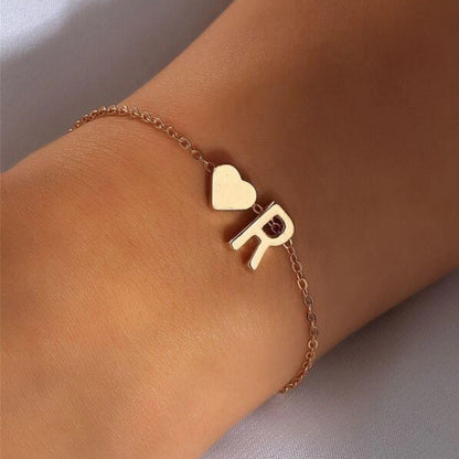 Herz Buchstaben Armband