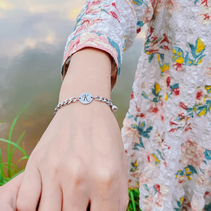Partnerarmbänder Cuban mit Herz-Magnet