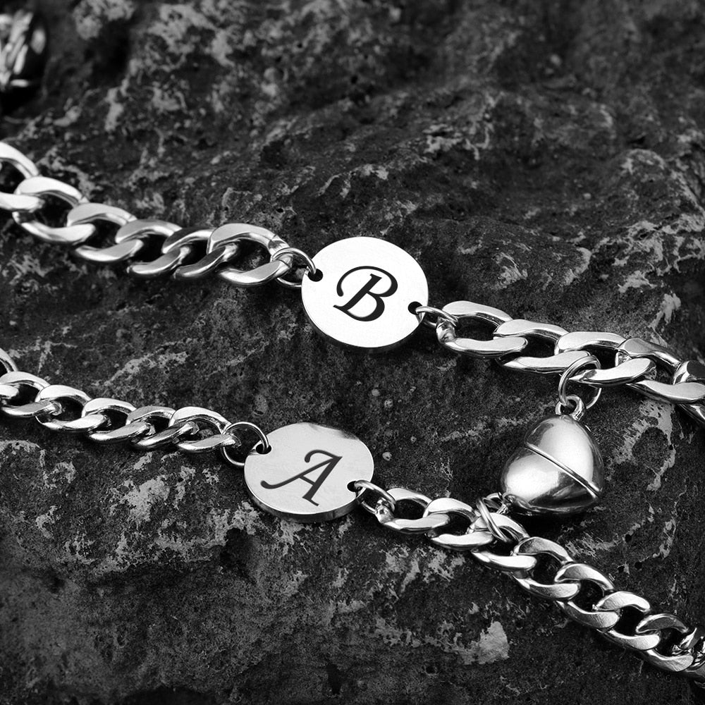 Partnerarmbnder Cuban mit Herz-Magnet RUYELA Partnerarmbnder Cuban mit Herz-Magnet RUYELA