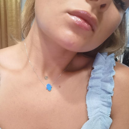 Fatimas Hand Blau Kette