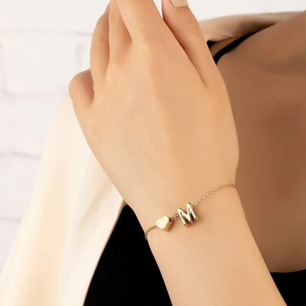 Herz Buchstaben Armband
