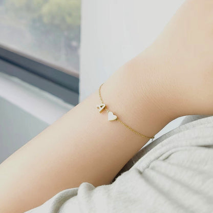 Herz Buchstaben Armband