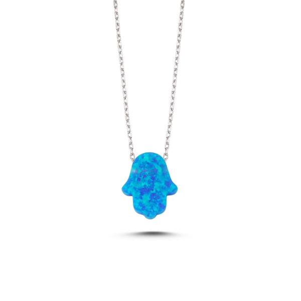 Fatimas Hand Blau Kette