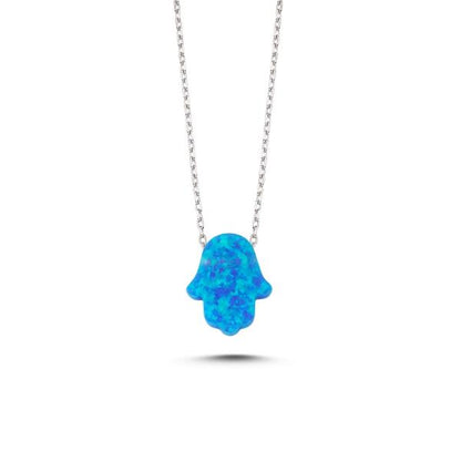 Fatimas Hand Blau Kette