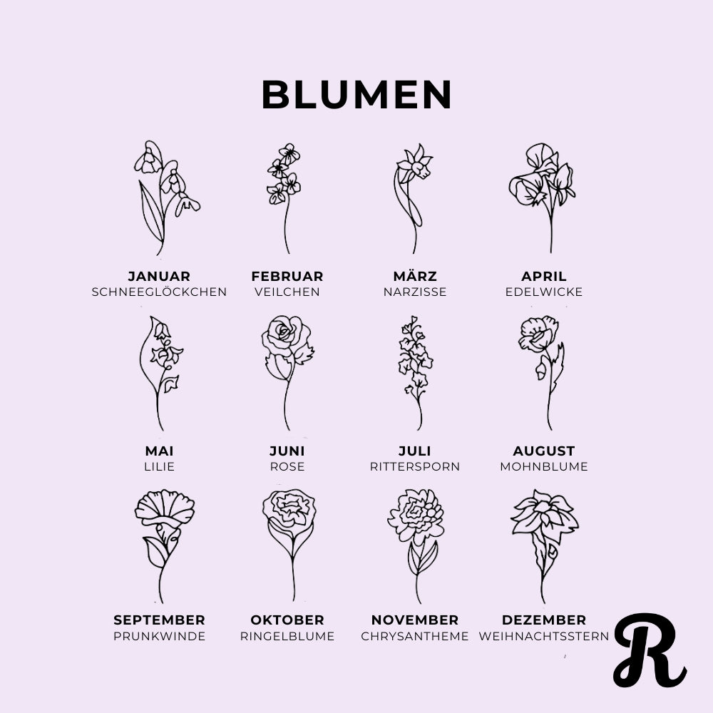Blumen Namenskette (Personalisiert)