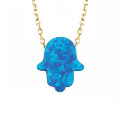 Fatimas Hand Blau Kette