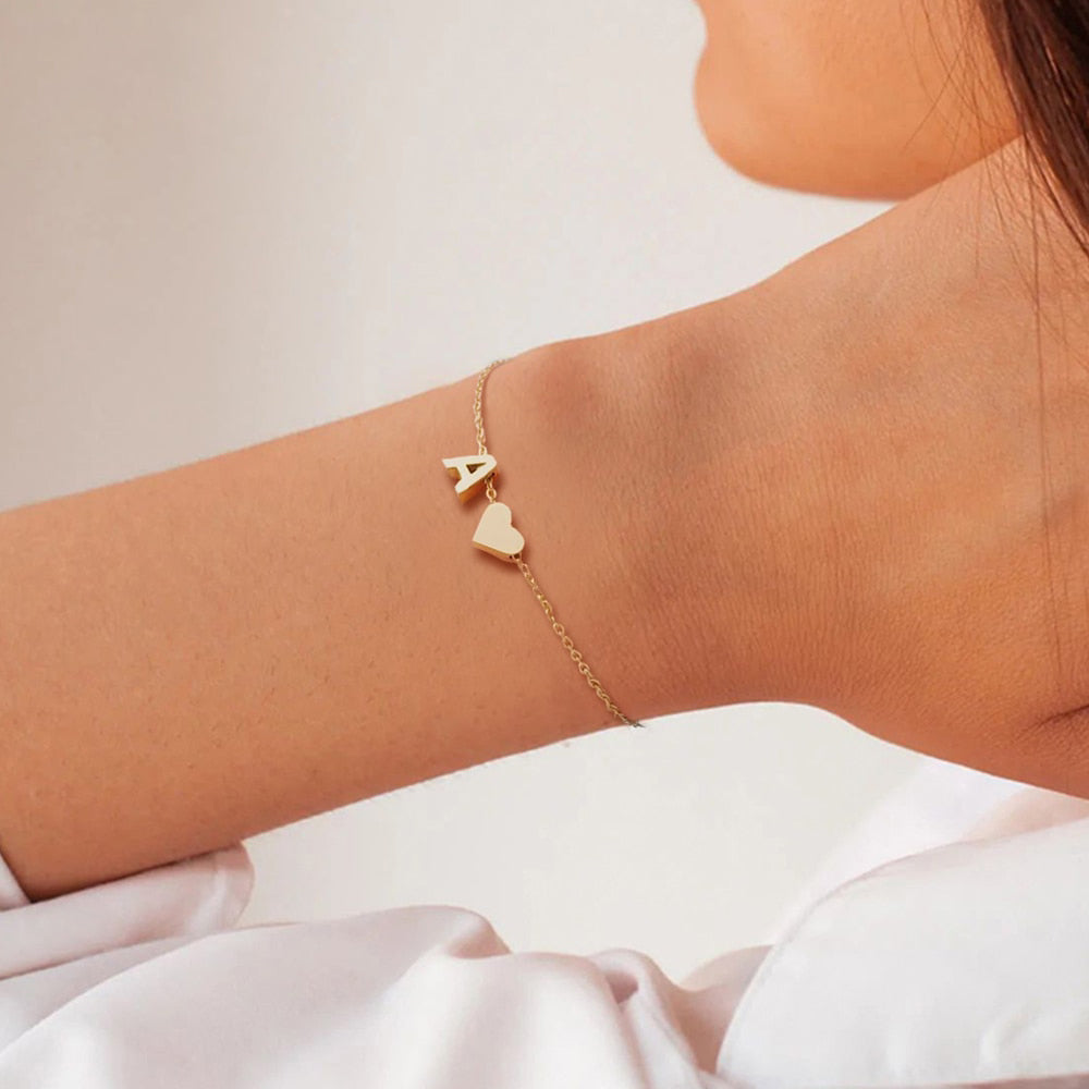Herz Buchstaben Armband