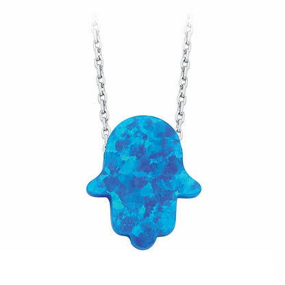 Fatimas Hand Blau Kette