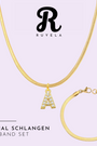 Initial Snakes with Bracelet Set
