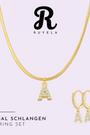 Initial Snakes with Earring Set