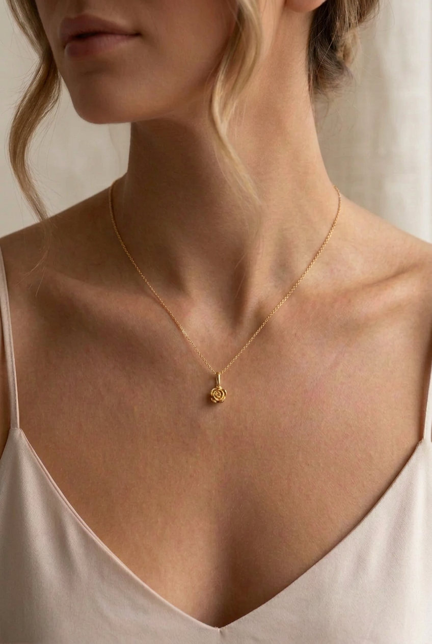 Geburtsblüten-Charm + Kette Set