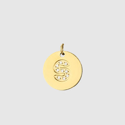 Zirkon Buchstaben Charm