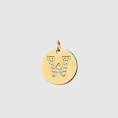Zirkon Buchstaben Charm