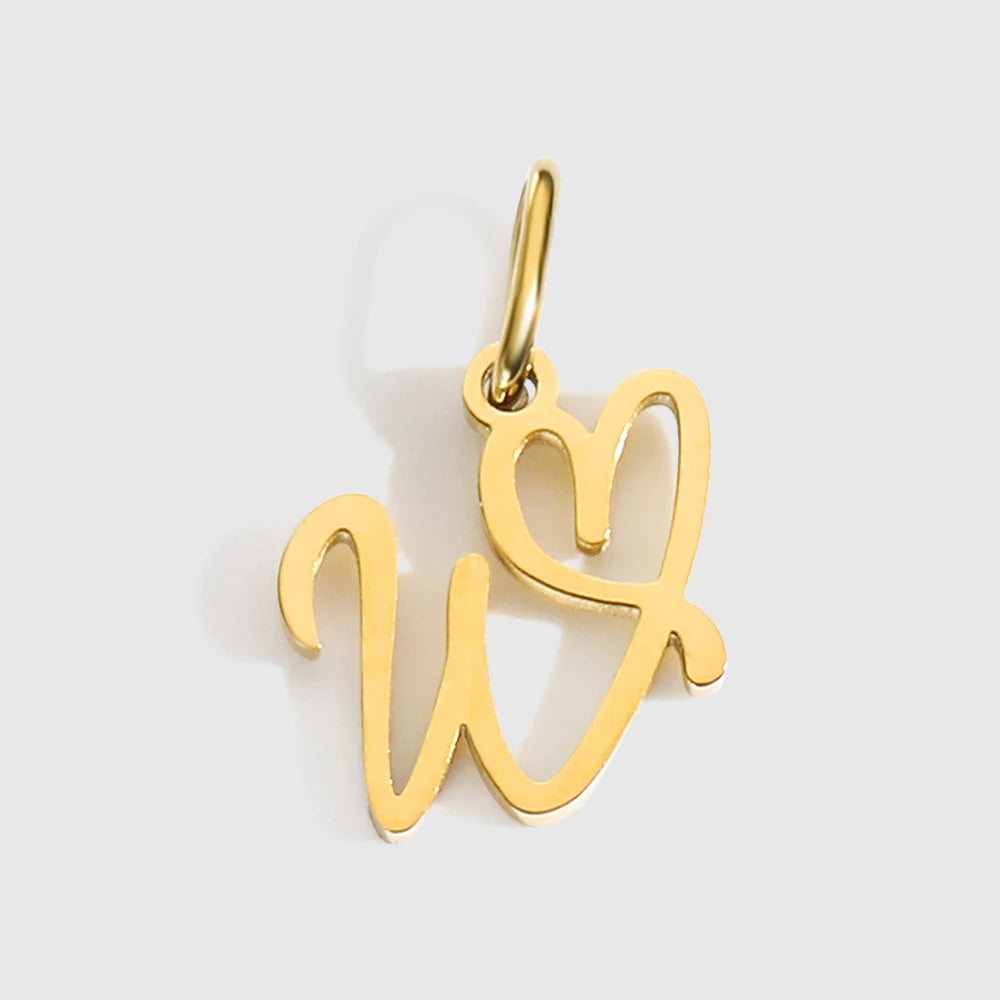 Heart letter charm