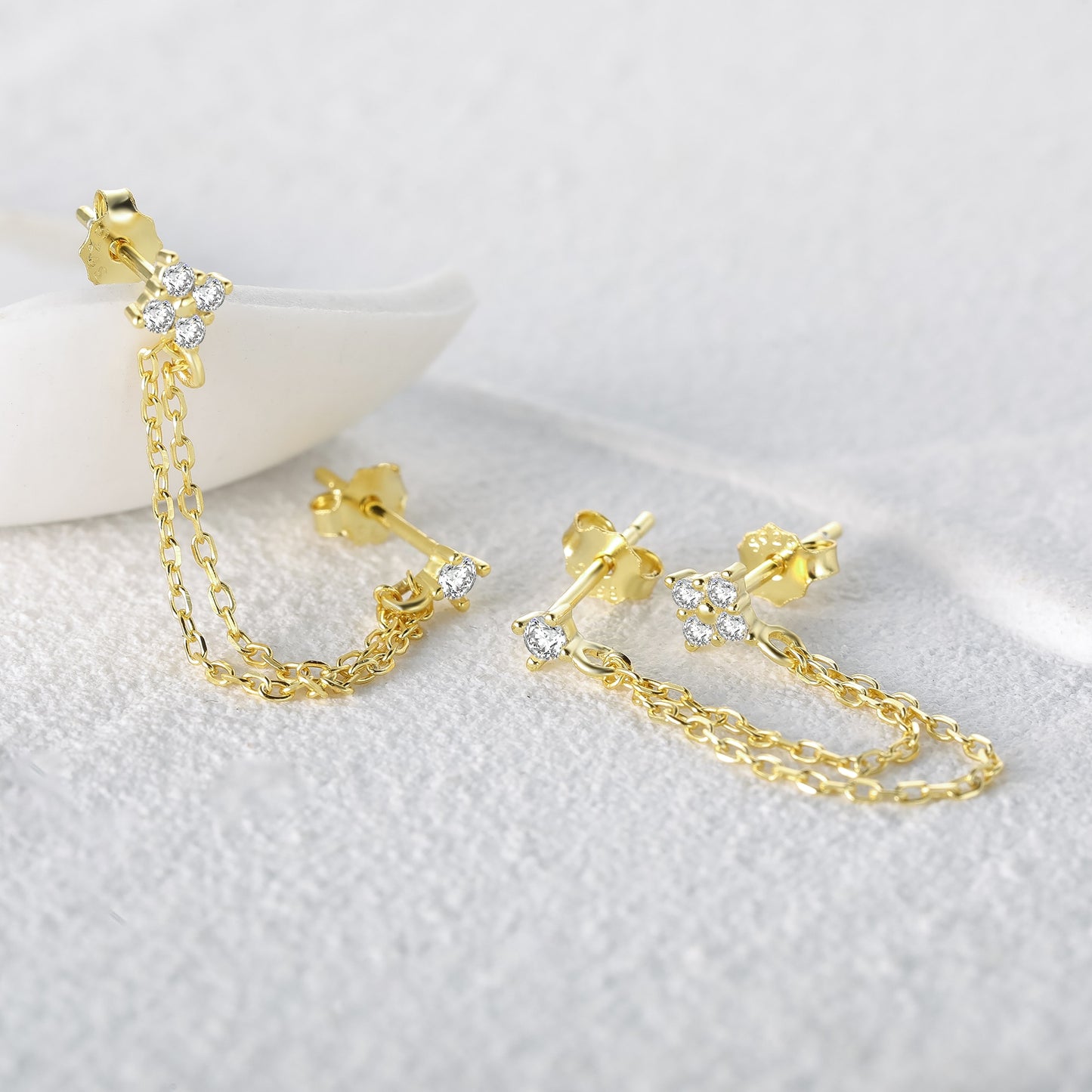 DROP BLOSSOM EARRINGS 925 SILVER