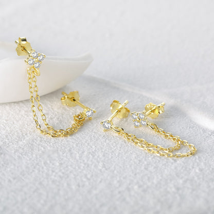 DROP BLOSSOM EARRINGS 925 SILVER